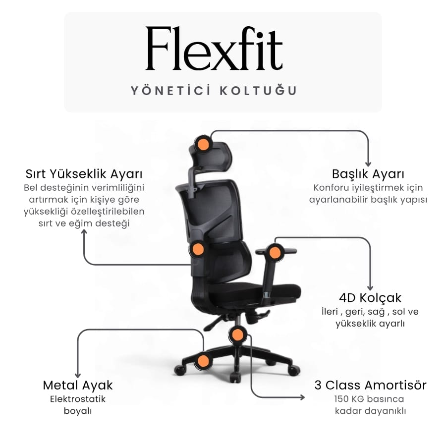 flexfit fileli yönetici koltuğu 9