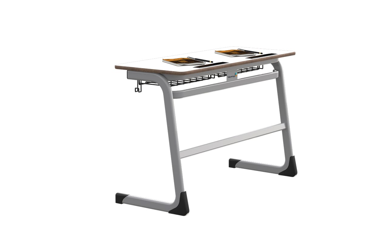 Beyaz İki Kişilik Okul Sırası